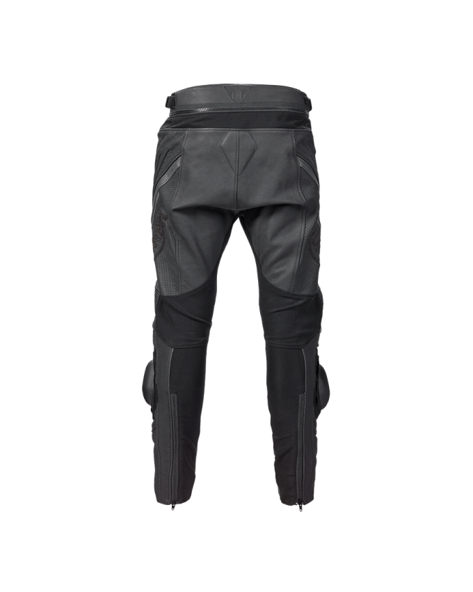Triple Perforated Leather Unisex Riding Pants